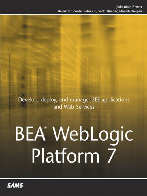 Title details for BEA WebLogic Platform 7 by Jatinder Prem - Available